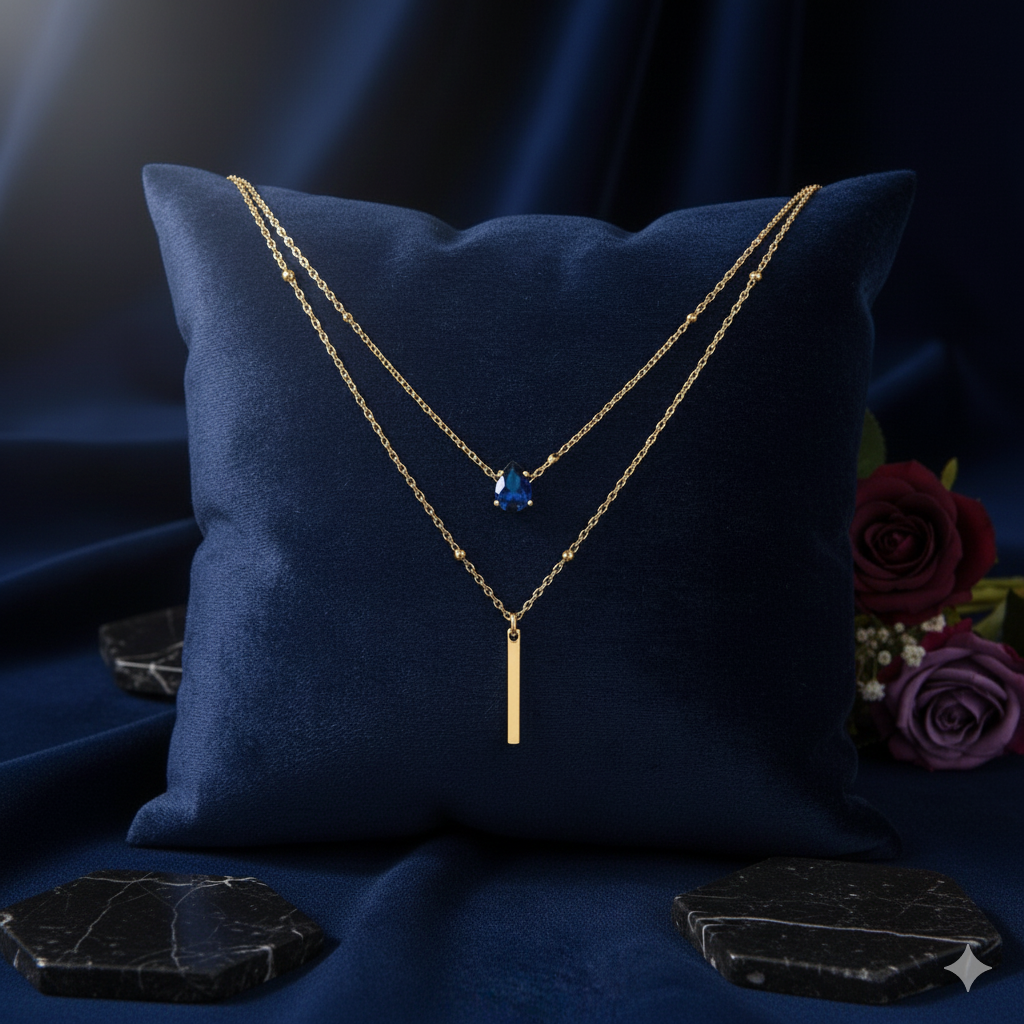 Drizzling Stars Midnight Muse Layered Necklace