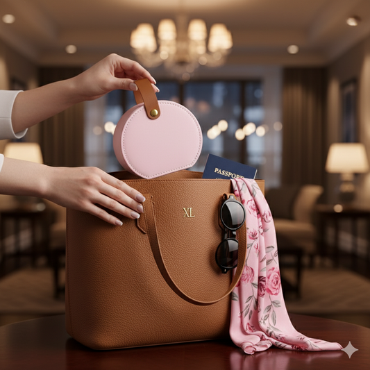 Drizzling Stars Blush Bloom Round Jewellery Case