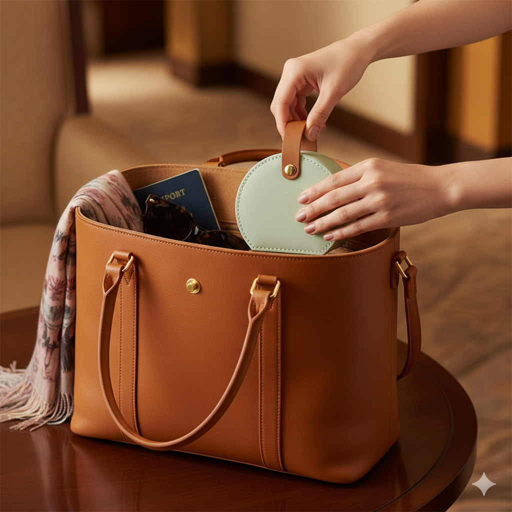 Drizzling Stars Mint Whisper Round Jewellery Case