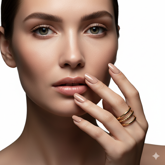 Drizzling Stars Golden Trio Harmony Ring