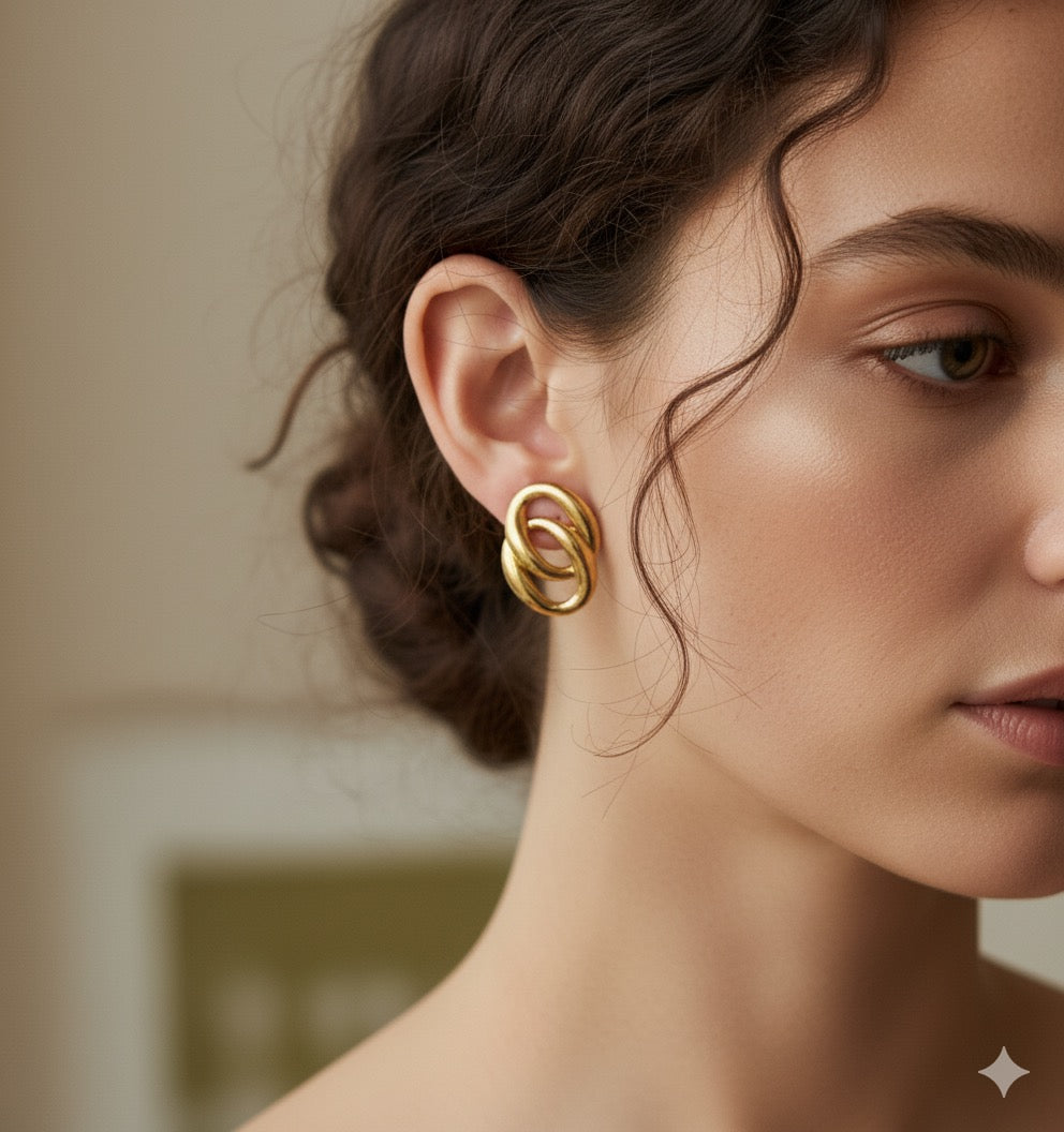 Drizzling Stars –Eternal Loop Luxe Studs