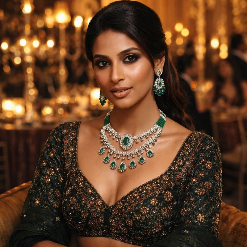 Heritage Emerald Diamond Statement Set RJ