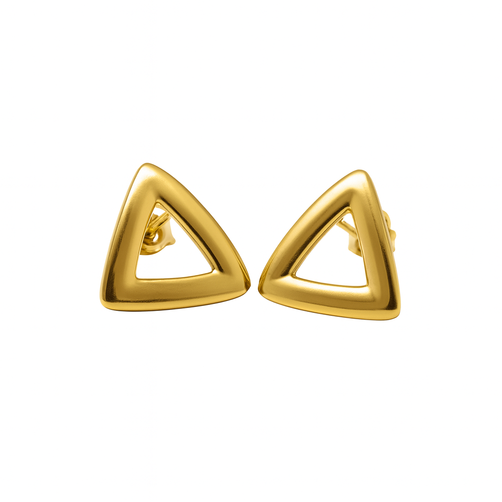 Drizzling Stars-Golden Geo Aura Earrings