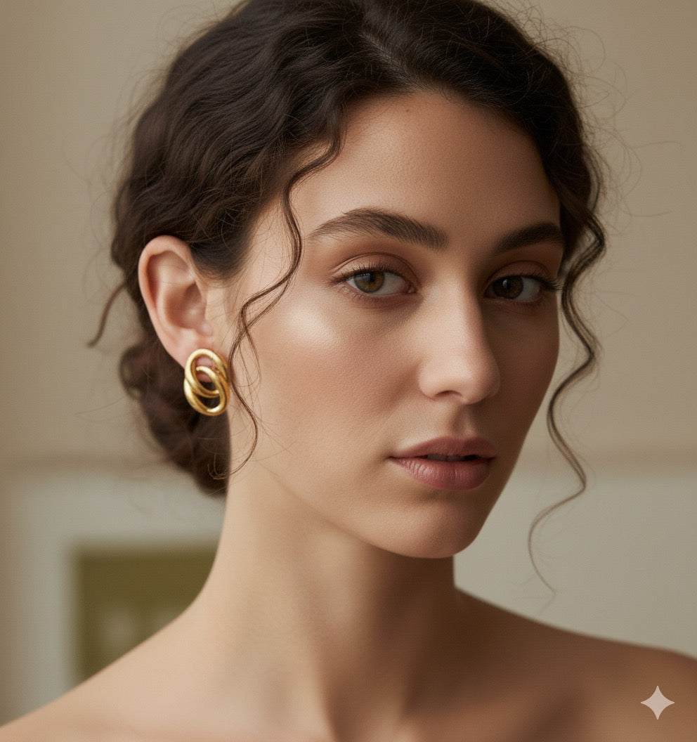 Drizzling Stars –Eternal Loop Luxe Studs