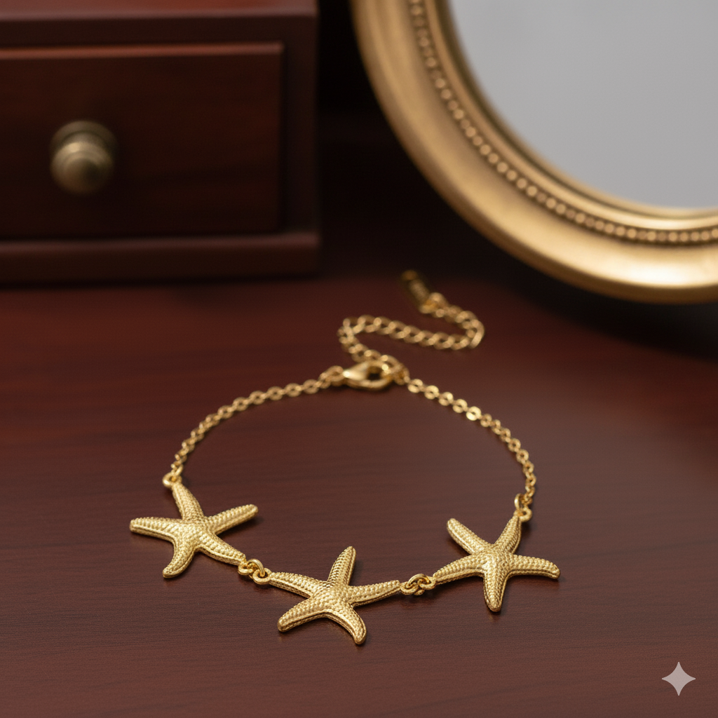 Drizzling Stars Golden Tide Starfish Bracelet