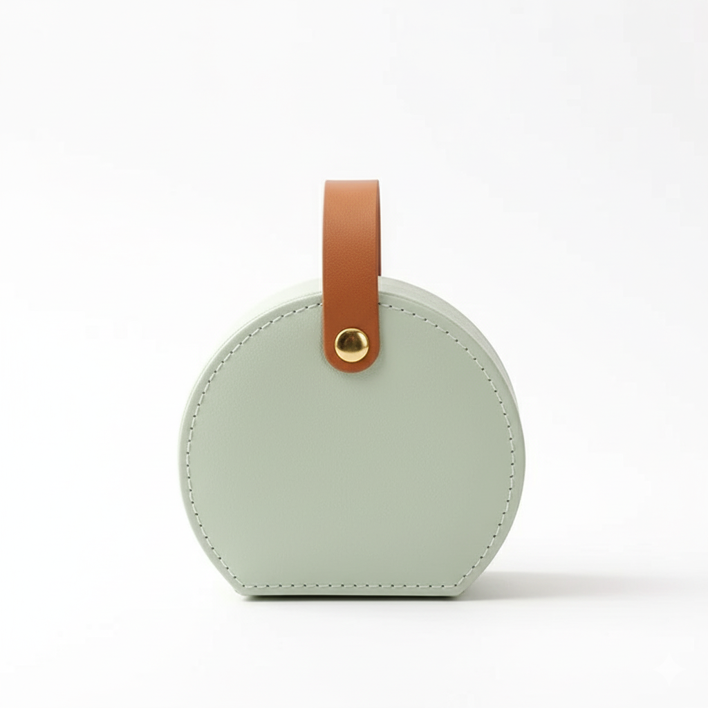 Drizzling Stars Mint Whisper Round Jewellery Case