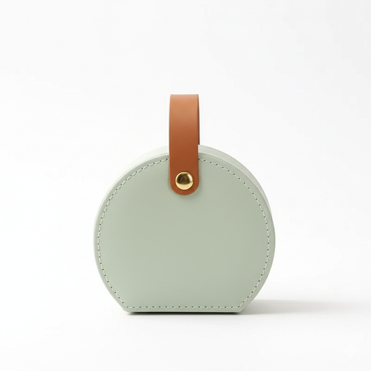 Drizzling Stars Mint Whisper Round Jewellery Case