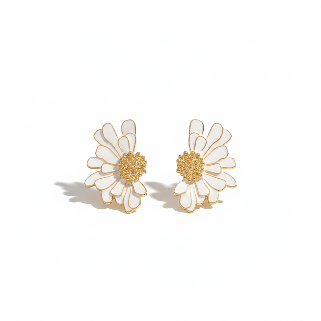 Drizzling Stars Bloom Radiance Floral Statement Earrings