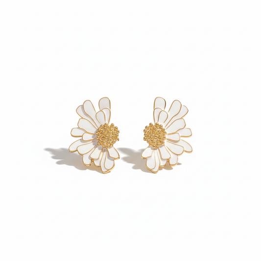 Drizzling Stars Bloom Radiance Floral Statement Earrings