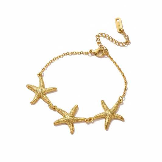 Drizzling Stars Golden Tide Starfish Bracelet