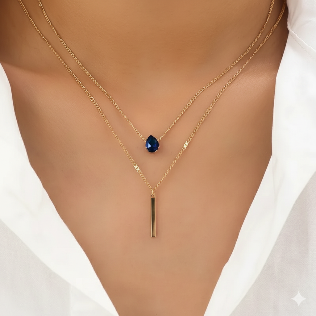 Drizzling Stars Midnight Muse Layered Necklace