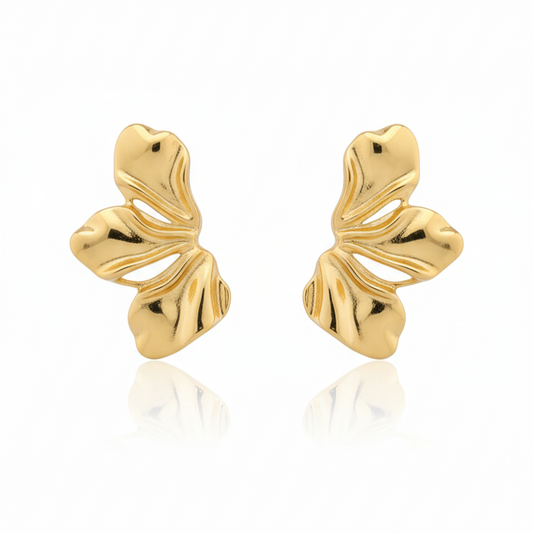 Drizzling Stars Golden Bloom Sculpted Earrings