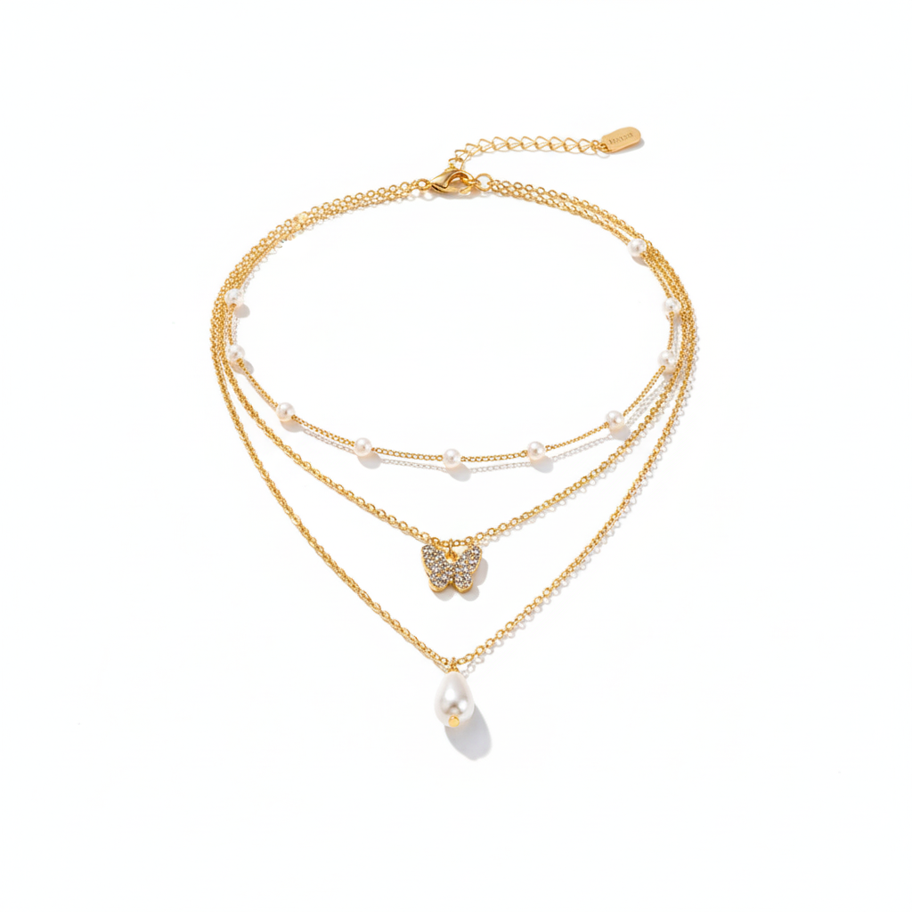 Drizzling Stars Celestial Grace Pearl Necklace