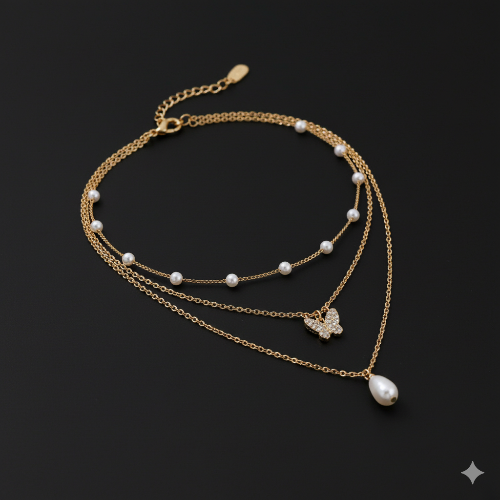 Drizzling Stars Celestial Grace Pearl Necklace