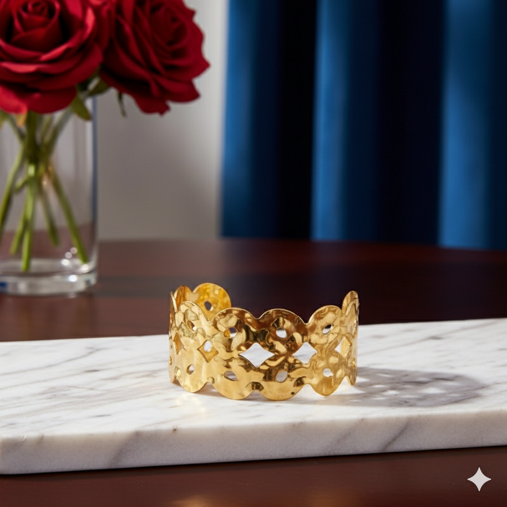Drizzling Stars The Golden Mirage Cuff Bracelet