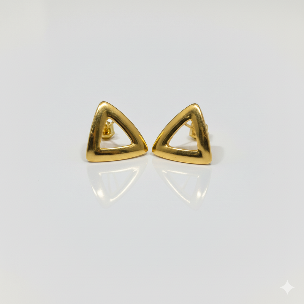 Drizzling Stars-Golden Geo Aura Earrings