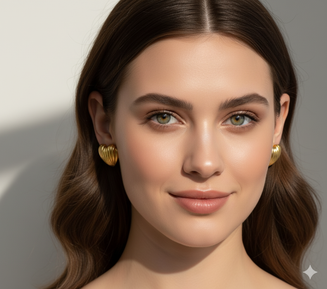 Drizzling Stars-Gilded Seashell Classic Studs