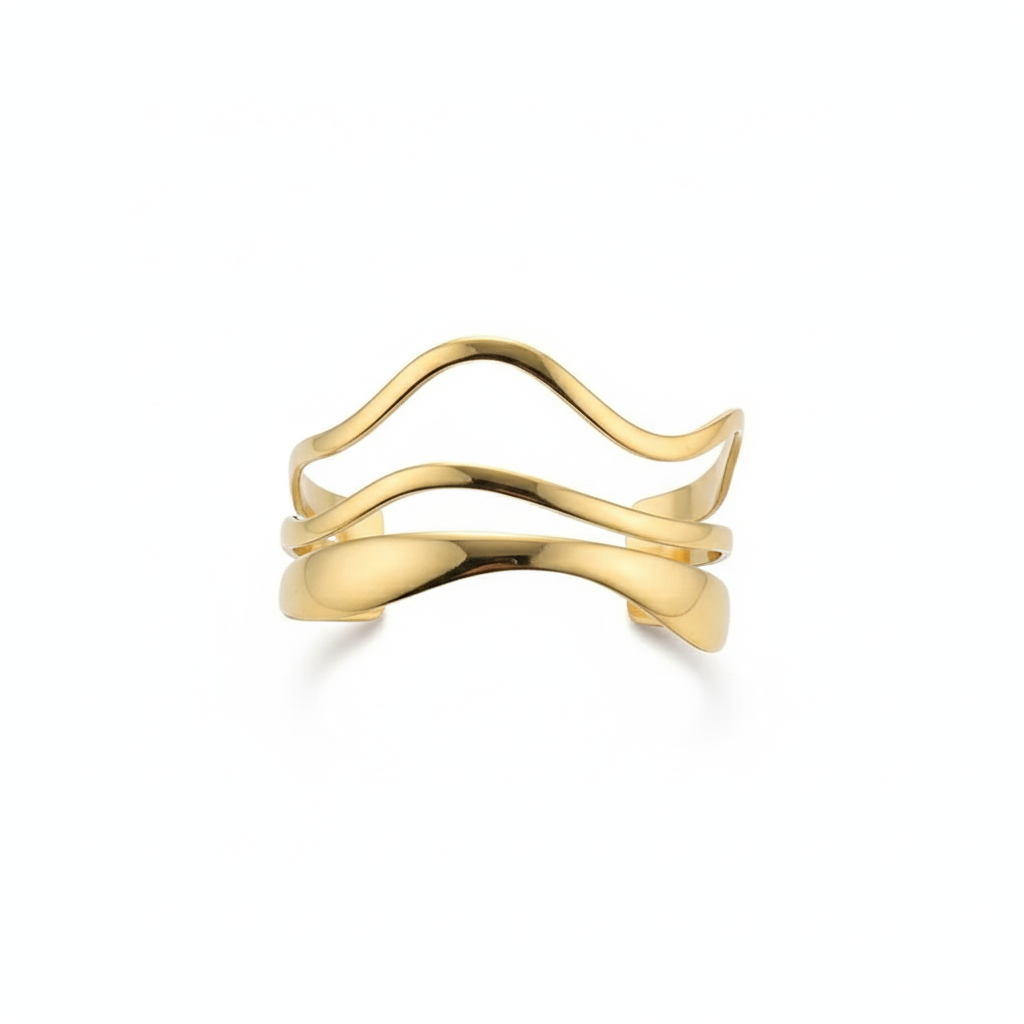 Drizzling Stars Golden Wave Symphony Cuff