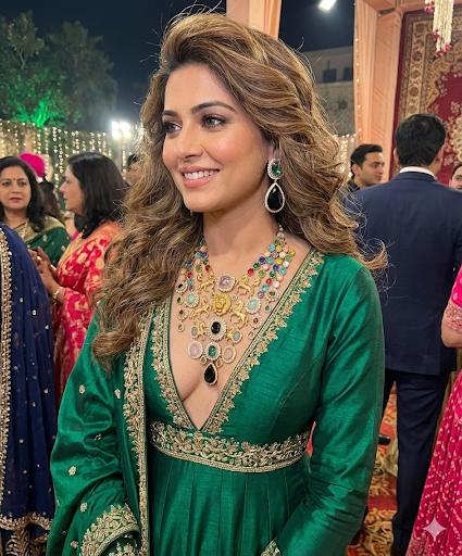 Regal Majesty: Multi-Strand Lion & Stallion Statement Necklace Set with Cabochon Gemstones DSRJ-02