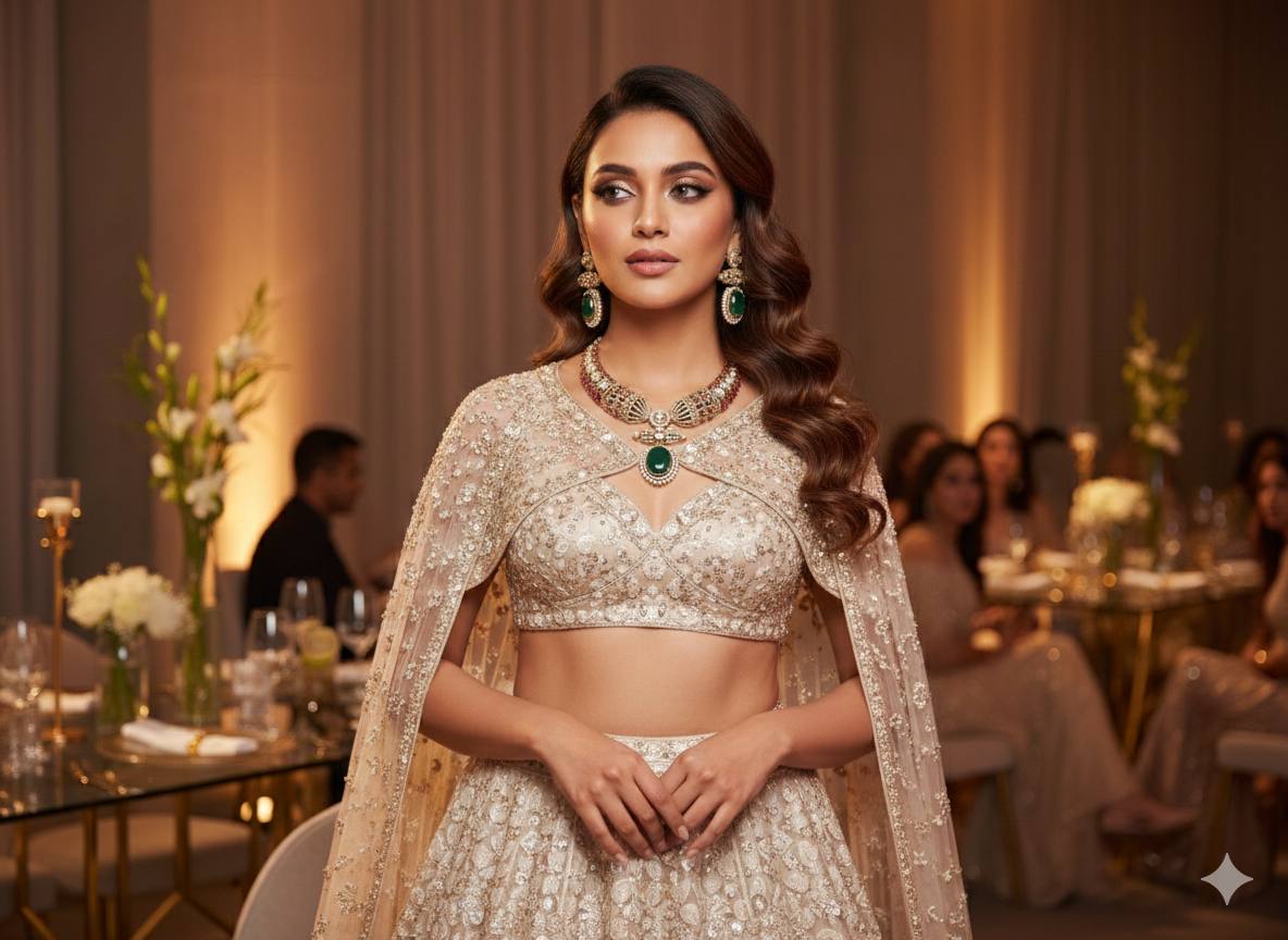 Regal Emerald Green & Polki Kundan Choker Necklace Set DSLC-03