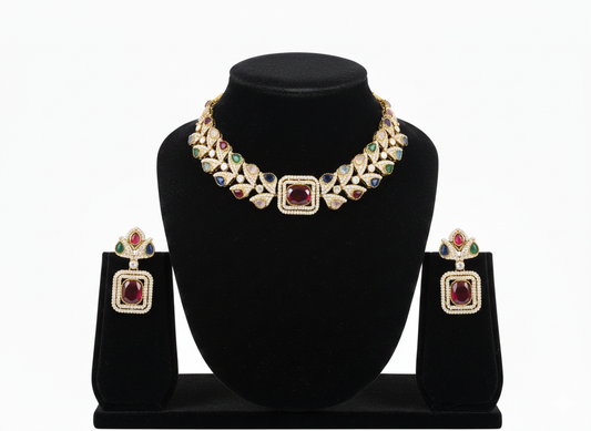 Heritage Luxe – Indo-Modern Statement Necklace Set DSLC-05