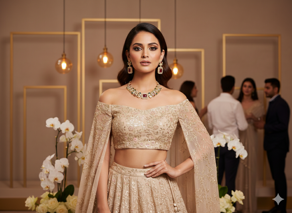 Heritage Luxe – Indo-Modern Statement Necklace Set DSLC-05