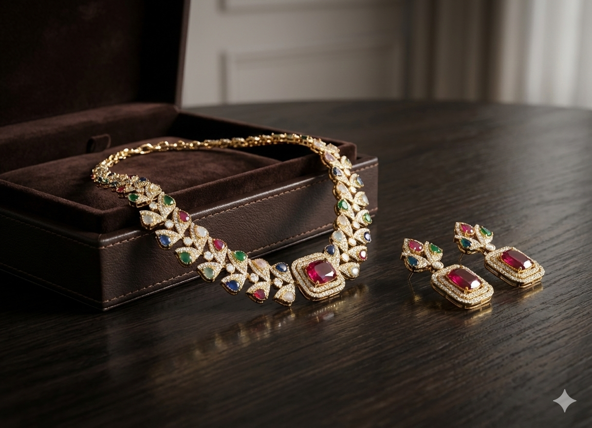 Heritage Luxe – Indo-Modern Statement Necklace Set DSLC-05