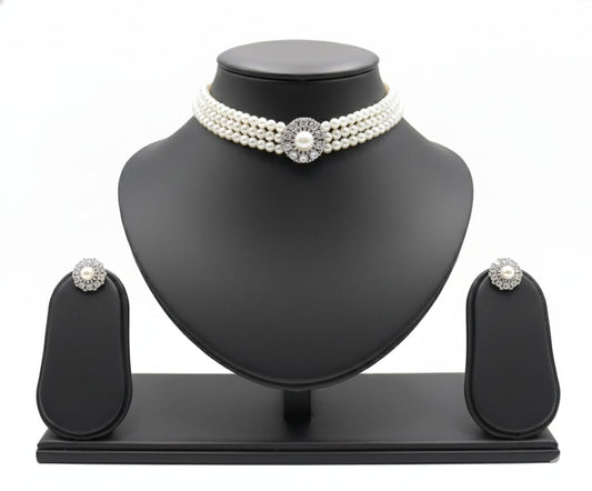 Pearl Essence Choker Necklace Set