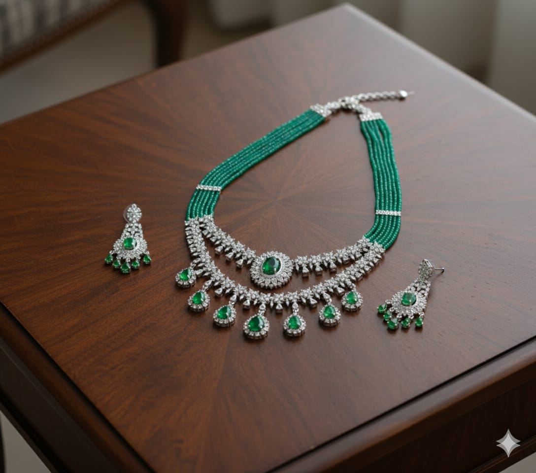 Heritage Emerald Diamond Statement Set RJ