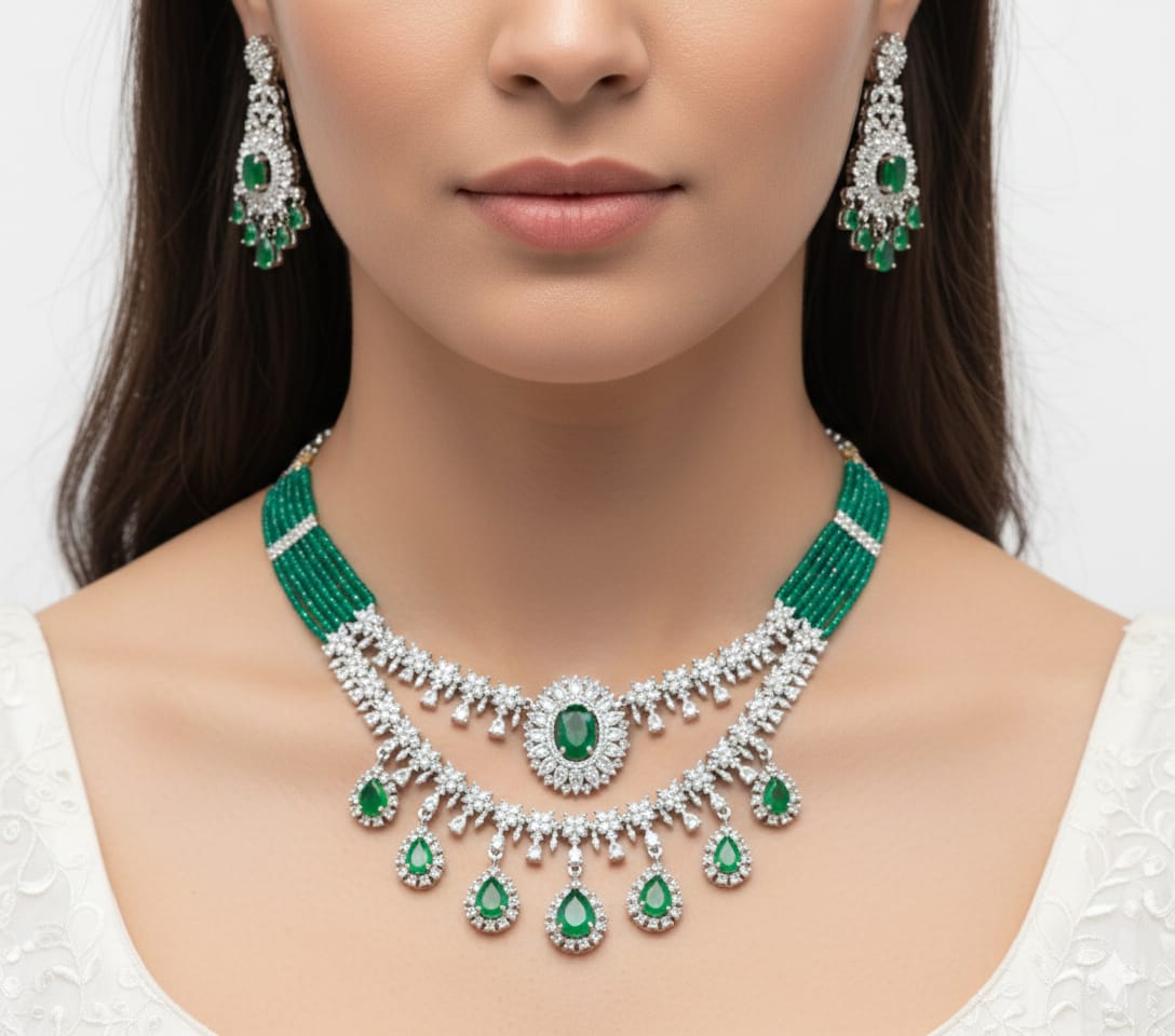 Heritage Emerald Diamond Statement Set RJ